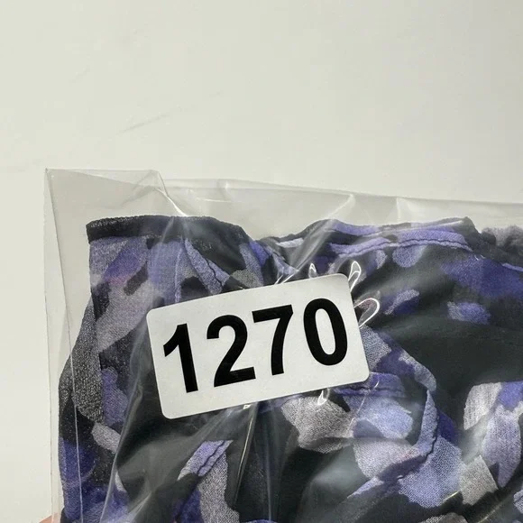 Kate Spade Purple Silk Mini Skirt Multi Floral Hydrangea Chiffon Tiered Black XS - Picture 10 of 13